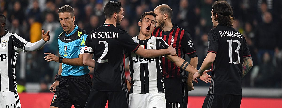 AC Mailand - Juventus Turin, Spielertraube