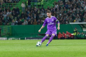 Lisbon, Portugal. 22nd Nov, 2016. Real Madrid's defender from Spain Sergio Ramos (4) during the game of the UEFA Champions League, Group F, Sporting CP vs Real Madrid CF Credit:  Alexandre de Sousa/Alamy Live News