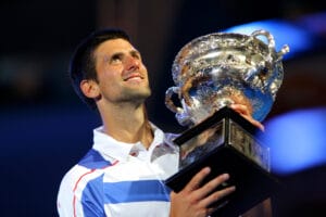 Australian Open Tennis 2011. Melbourne. Sunday 30.1.2011. Mens Singles Final Novak DJOKOVIC (Ser).