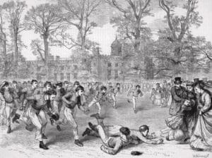 RUGBY being played at Rugby School in 1879