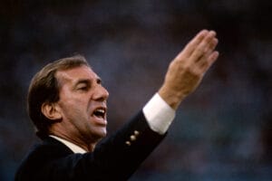 Soccer - World Cup Italia 1990 - Group B - Argentina v USSR - Stadio San Paolo. Carlos Bilardo, Argentina manager