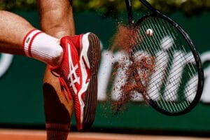 Paris, France. 13th June, 2021. Tennis: Grand Slam/ATP Tour - French Open, Singles, Men, Final, Djokovic (Serbia) - Tsitsipas (Greece). Novak Djokovic is in action. Credit: Frank Molter/dpa/Alamy Live News