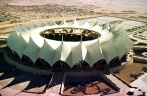 A general view of Riyadh's King Fahd stadium taken